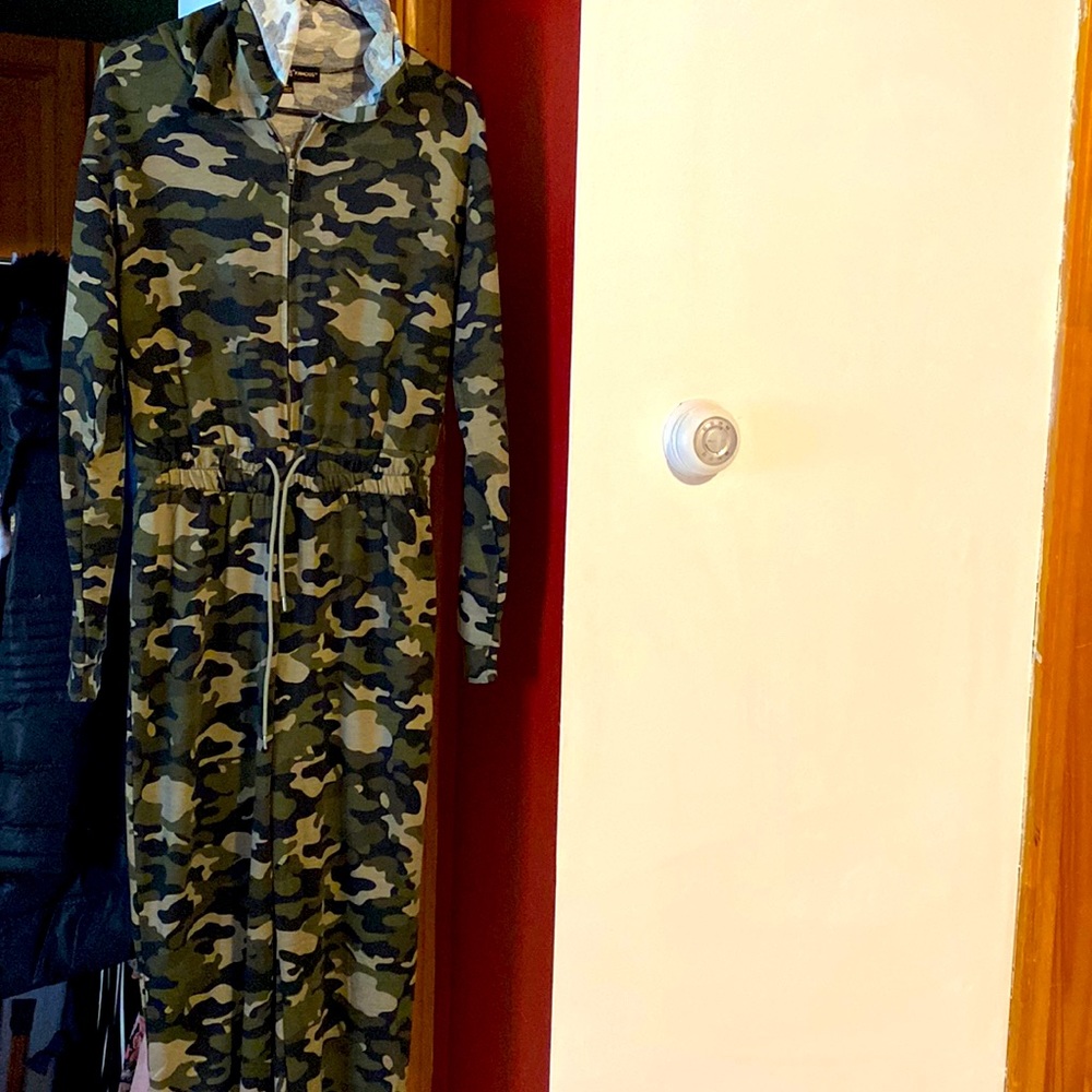 Army style one piece jumpsuit
